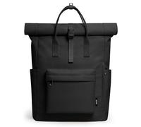 KALIDI Roll Top backpack Zaino Nero Donna e Uomo - Zaino di Alta Qualità con Parte Superiore Pieghevole - Borsa Quotidiana 18-22 Litri - Idrorepellente, Flessibile (nero)