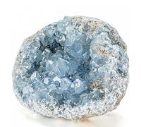 KALIFANO - Geode di celestite grezzo AAA+, pietra celestina naturale ad alta energia, per Reiki, Wicca, celestite con effetti curativi e calmanti (azienda a conduzione familiare)