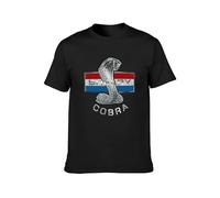 KALIKADUO Carroll Shelby Motors Shelby Nake Stripest Unisex 100% Cotton Short-Sleeve T-Shirts Black XL