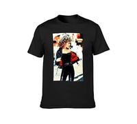 KALIKADUO Olivia Newton-John Poster Unisex 100% Cotton Short-Sleeve T-Shirts Black XL