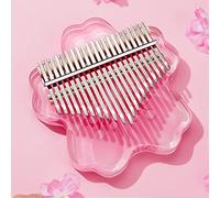 Kalimba 17/21 tasti in acrilico, pianoforte per pollice, strumenti musicali per adulti e principianti, con custodia in EVA, manuale di istruzioni, regalo portatile per dita (rosa, 21 tasti)