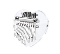Kalimba 17 Tasti Pianoforte A Pollice in Acrilico con 8 Tasti Kalimba Trasparente Mini Tastiera per Dita Strumento Musicale per Adulti Principianti(A)