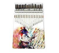 Kalimba 17 tasti Thumb Piano, Hearda Portatile Professionale Pianoforte in Legno con Accessori e Istruzione,Stile Rock 3D Mbira Finger Piano Regali per Bambini, Adulti e Principianti (Stile artistico)