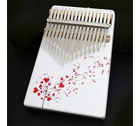 Kalimba 17 tasti Thumb Piano Stampata, Hearda Portatile Professionale Pianoforte in Legno con Accessori e Istruzione, Mbira Finger Piano Regali per Bambini Adulti Principianti (Amo la musica)