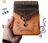 Kalimba 21 Key Legno Kalimba Piano per pianoforte sintonizzato Piano per le dita con le dita con il piano del pollice portatile intagliato per bambini, adulti, principianti, cervo, kalimba