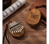 Kalimba 8 tasti con nome e testo personalizzati, mini pianoforte marimba thumb piano strumenti musicali in legno portatili regalo di Natale per principianti (Farfalla)