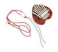 Kalimba a Cuore Mini a 8 Tasti, Pianoforte a Dita Portatile per Adulti | Legno e Metallo, Forma Compatta e Lavorazione Delicata, Semplice da Suonare, Peso Leggero