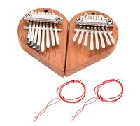 Kalimba A Pollice A 8 Tasti In Legno Forma Di Cuore 2 Pezzi Strumento Musicale Portatile Ideale Per Principianti E Come Dono Pianoforte A Pollice