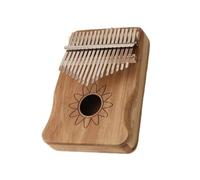 Kalimba Adulto Pianoforte A Pollice Kalimba Portatile Per Principianti 17 Tasti Marrone Scuro Beige(C)