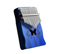 Kalimba Adulto Strumento Portatile Kalimba In Legno A 17 Tasti Accordato Manualmente Da Brown Cat E Blue Deer(Blue Butterfly)