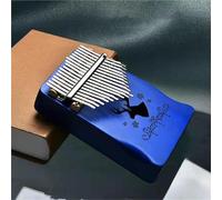 Kalimba Adulto Strumento Portatile Kalimba In Legno A 17 Tasti Accordato Manualmente Da Brown Cat E Blue Deer(Blue Reindeer)