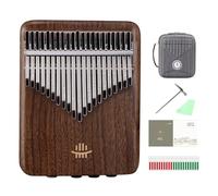 Kalimba elettrica con pickup incorporato, pianoforte a pollice con equalizzatore professionale a 17/21 tasti, strumento a tastiera in legno di noce completamente impiallacciato(21Key)