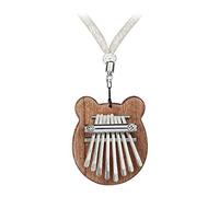 Kalimba Mini Thumb Piano Finger Mogano Percussioni Pocket Musical 8 Tasti