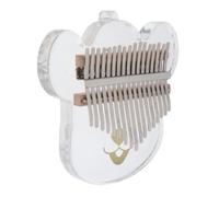 Kalimba - Pianoforte a 17 tasti, in acrilico, trasparente, con accordatore e martello