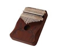Kalimba Pianoforte A Pollice Kalimba Portatile Per Principianti 17 Tasti Marrone Scuro Beige(E)