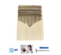 Kalimba - Pianoforte da pollice a 17 tasti, strumento musicale portatile in legno massiccio, per principianti e bambini, suono rilassante, include martello per accordatura, adesivi, libro delle