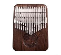 Kalimba - Pianoforte da pollice in noce nero, 34 tasti, con borsa e accessori (chiave C)