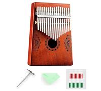 Kalimba, pianoforte portatile a 17 tasti, con martello per accordatura e istruzioni di studio, strumento musicale facile da imparare, regalo per bambini e adulti principianti per compleanno Natale