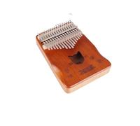 Kalimba portatile a 17 note, in mogano massiccio, pianoforte da pollice per principianti, include un martello per accordatura e una guida allo studio (legno di gatto)