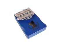 Kalimba portatile a 17 note, in mogano massiccio, pianoforte da pollice per principianti, include un martello per accordatura e una guida allo studio (orso blu)