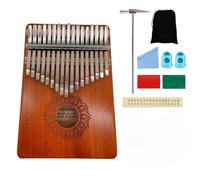 Kalimba portatile a 17 note, in mogano massiccio, pianoforte da pollice per principianti, include un martello per accordatura e una guida allo studio (esotico)
