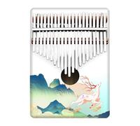 Kalimba Professionale Pianoforte A Pollice Dipinto Con Foro Rotondo Da 21 Note Kalimba A Cinque Dita(5)