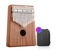 Kalimba professionale Pianoforte a pollice Kalimba color legno di mogano Pianoforte a dito a 17 toni Strumento musicale portatile a scheda singola completa