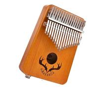 Kalimba professionale Pianoforte Kalimba a 17 tasti con borsa Accordatore a 17 tasti giallo/marrone/blu per principianti (Color : 3/4)