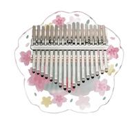 Kalimba professionale Simpatico strumento musicale cromatico pianoforte portatile marimba mini pollice strumento musicale limba acrilico trasparente motivo fiore di ciliegio (Color : 3/4)
