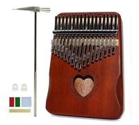 Kalimba Professionale Strumento Mbira Kalimba A 17 Tasti Con Corpo In Mogano Include Manuale Di Apprendimento E Martelli(2)