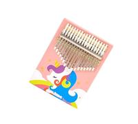 Kalimba professionale Strumento semplice professionale dipinto in legno massello cromatico Pianoforte da dito Kalimba a 17 toni