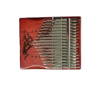 Kalimba Strumento A Tastiera Cromatica Kalimba Rosso Classico A 34 Tasti Con Accessori Xilofono