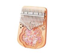 Kalimba Strumento per pianoforte da dito Kalimba in resina per pianoforte a pollice in resina con fiori di ciliegio a 17 toni (Color : 3/4)