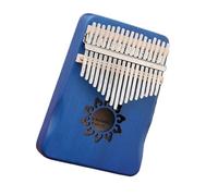 kalimba strumento Pianoforte da pollice cromatico a 17 toni Kalimba Kalimba pianoforte da dito per principianti protezione mano portatile blu reale