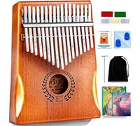 Kalimba Thumb Piano 17 Keys, Portable Mbira Finger Piano w/Protective Case, Fast to Learn Songbook, Tuning Hammer, All in One Kit (17keys, Natural)
