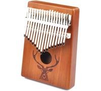 Kalimba Thumb Piano 17 Tasti Conosciuto come Mbira con Custodia Protettiva e Martelletto per Accordatura, Kalimba 17 Tasti Portatile Finger Piano per Bambini, Adulti, Principianti,A Orange