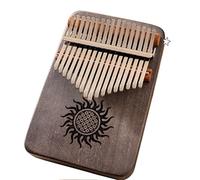 Kalimba Thumb Piano - Serie Sun, Design Hollow Box, Tastiera for pianoforte a dita in legno di acero bianco da 17/21 tasti, Ideale for principianti, bambini, adulti(Plate Type,17Key)