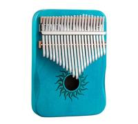 Kalimba Thumb Piano - Serie Sun, Design Hollow Box, Tastiera for pianoforte a dita in legno di acero bianco da 17/21 tasti, Ideale for principianti, bambini, adulti(Blue,21Key)