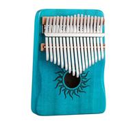 Kalimba Thumb Piano - Serie Sun, Design Hollow Box, Tastiera for pianoforte a dita in legno di acero bianco da 17/21 tasti, Ideale for principianti, bambini, adulti(Blue,17Key)