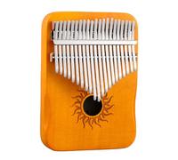 Kalimba Thumb Piano - Serie Sun, Design Hollow Box, Tastiera for pianoforte a dita in legno di acero bianco da 17/21 tasti, Ideale for principianti, bambini, adulti(Yellow,21Key)