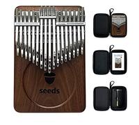 Kalimba Thumb Piano - Strumento for pianoforte a dita in noce nera di grado FAS, design a doppio strato, scatola professionale in EVA.Regalo for bambini Adulti principianti e professionisti (Color :