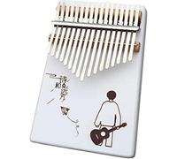Kalimba Thumb Qin, Thumb piano, 17 Key Kalimba Thumb Piano, Marimbas Finger Piano Instrument, con Tuning Hammer Study Istruzione Piano, Miglior regalo di compleanno, (White Dream Serie) Bianco A ( Col