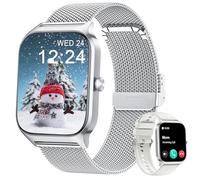 KALINCO Smartwatch Uomo Donna, 1.85” IA Orologio Pressione Sanguigna, Chiamata Bluetooth, SpO2, Frequenza cardiaca, Stress, Sonno, Orologio Mondiale, 100+ Sports Watch, Regalo Android iOS