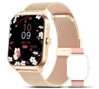 KALINCO Smartwatch Uomo Donna, 1.85” IA Orologio Pressione Sanguigna, Chiamata Bluetooth, SpO2, Frequenza cardiaca, Stress, Sonno, Orologio Mondiale, 100+ Sports Watch per Apple Xiaomi Samsung Phone