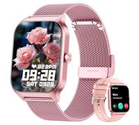 KALINCO Smartwatch Uomo Donna, 1.85” IA Orologio Pressione Sanguigna, Chiamata Bluetooth, SpO2, Frequenza cardiaca, Stress, Sonno, Orologio mondiale, 100+ Sports Watch, Regalo Android iOS