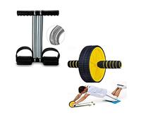 Kalindri Sports Trimmer a doppia molla per addominali e doppia ruota AB Roller Combo per addominali allenamento addominale schiena allenamento forza allenamento casa palestra attrezzature fitness