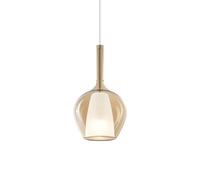 IDEAL LUX Lampada a sospensione Kalique SP1-1 Ø 18 cm E27 Ambra H33 cm