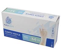 KALISEPT INTCO - Confezione da 100 - Guanti in vinile medico e industriale di alta qualità, standard applicabili. (non in polvere)