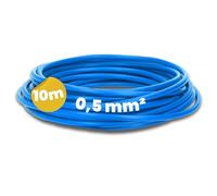 Kalitec 10 metri H05V-K 0,5 mm² blu I cavo 0,5 mm2 come cavo di cablaggio I conduttore flessibile in PVC singolo cavo I cavo di commutazione