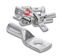 Kalitec 10 Pezzi Capicorda 50 mm² M8, Connettore a Compressione DIN 46235